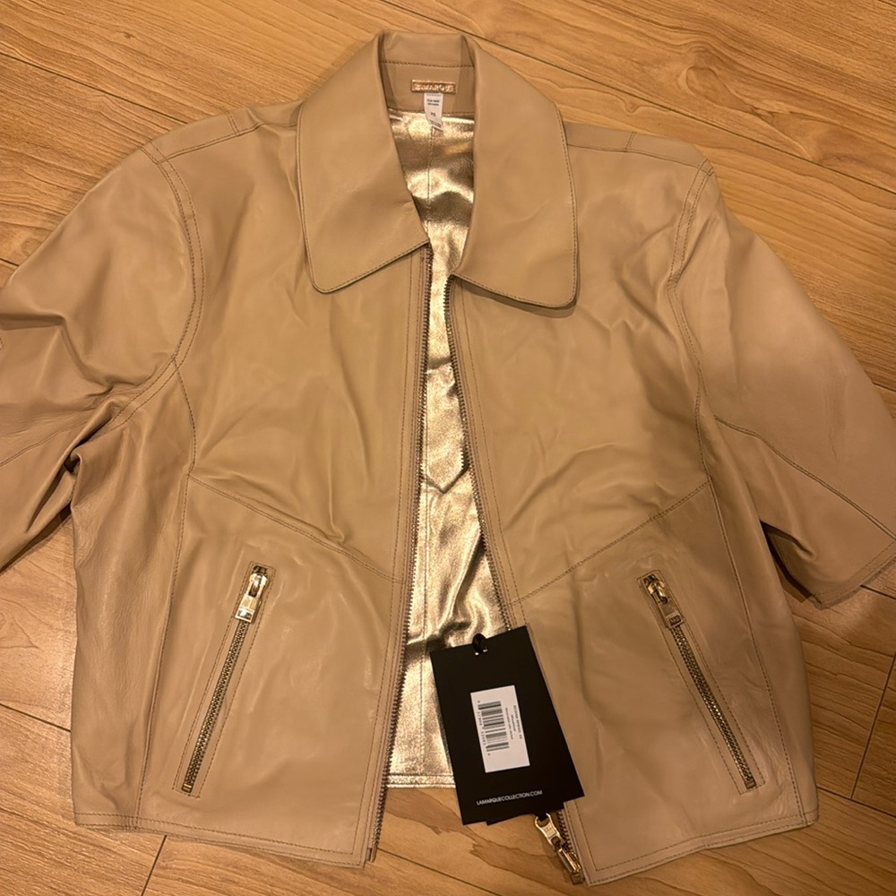 LAMARQUE SEVANA WHEGO REVERSIBLE LEATHER JACKET